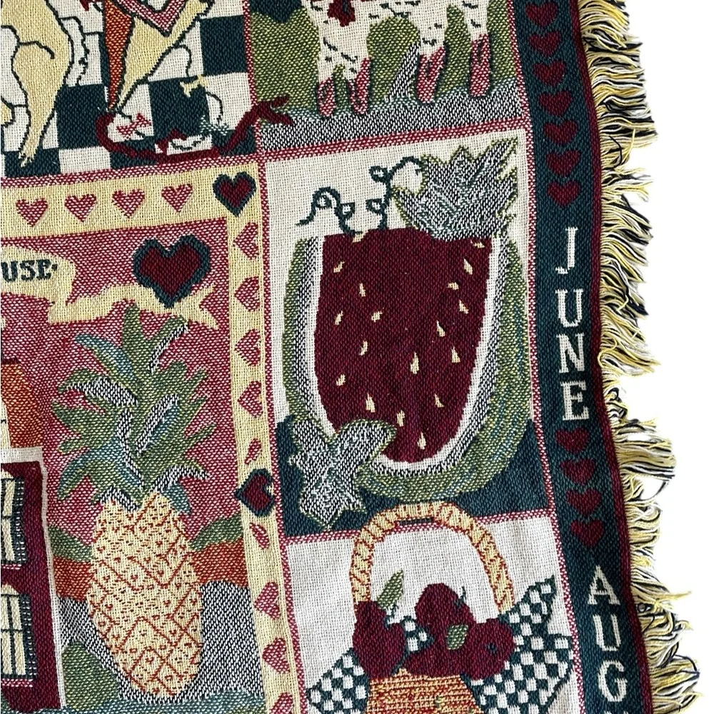 Vintage Tapestry Blanket Throw Home Is Where The Heart Is 60 x 44